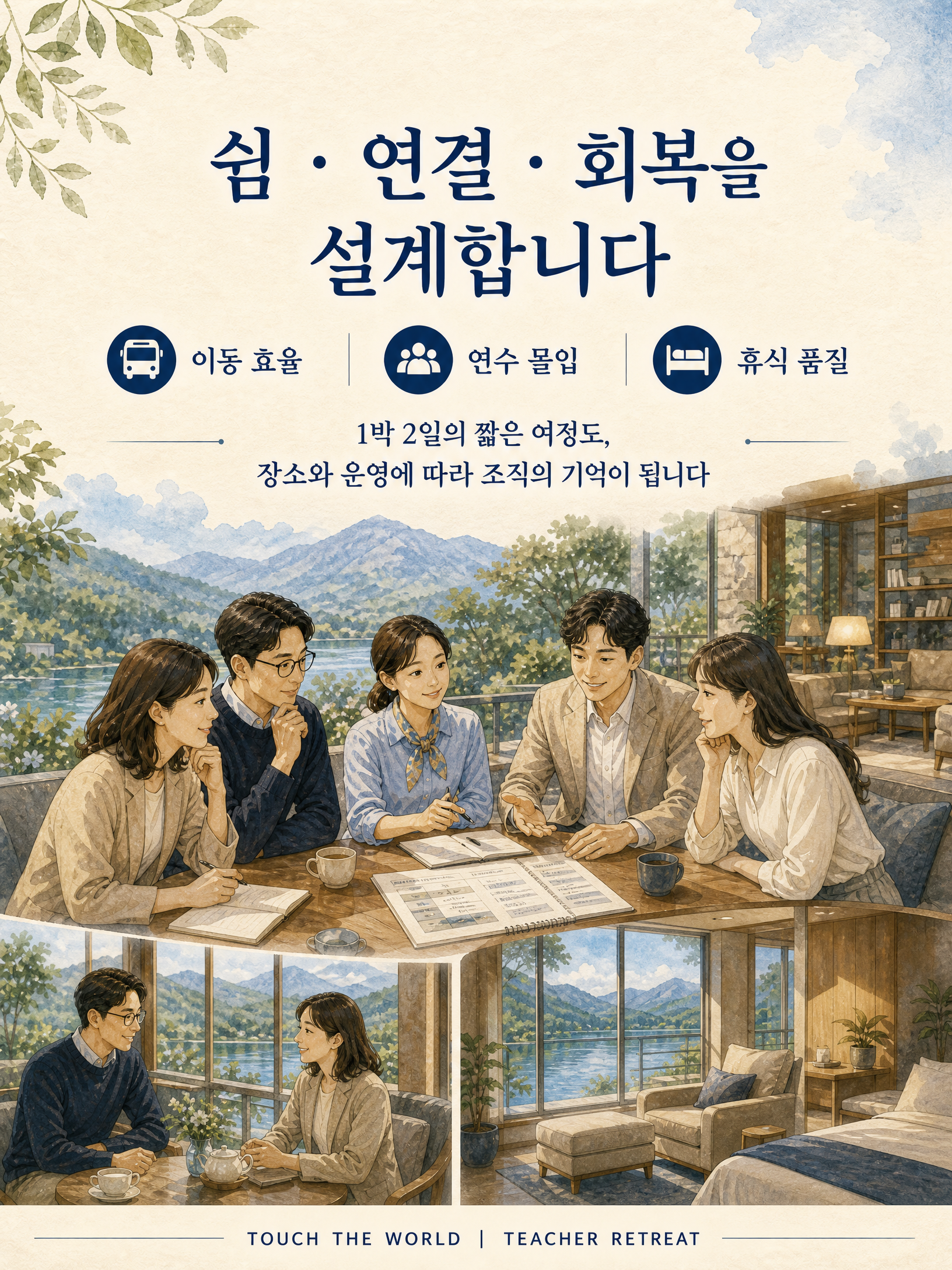 2026/27 선생님들을 위한 교직원 연수 1박 2일 — 추천 숙소 및 서비스 안내 2/6