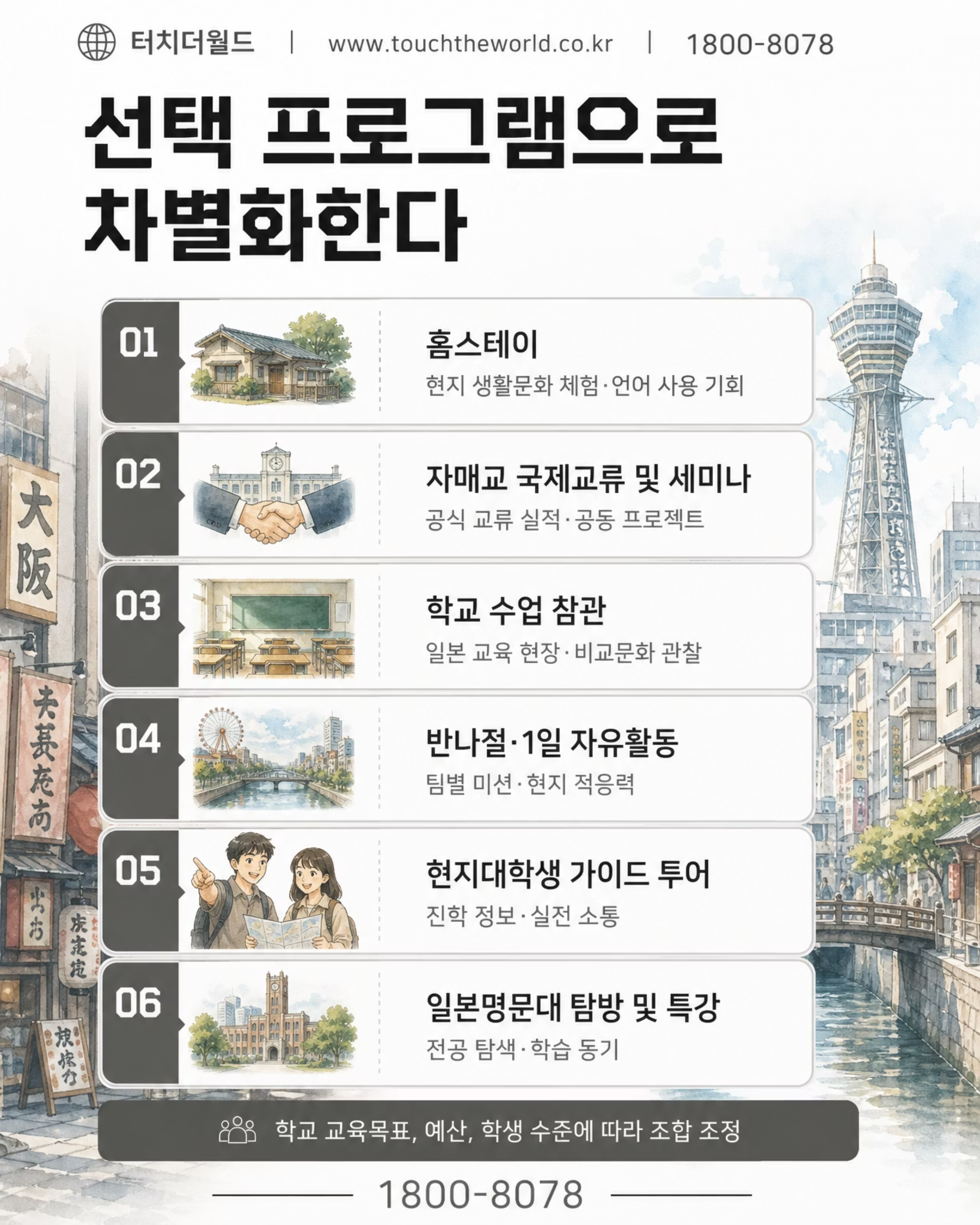 2026 터치더월드 외국어고등학교 오사카 수학여행 7/10