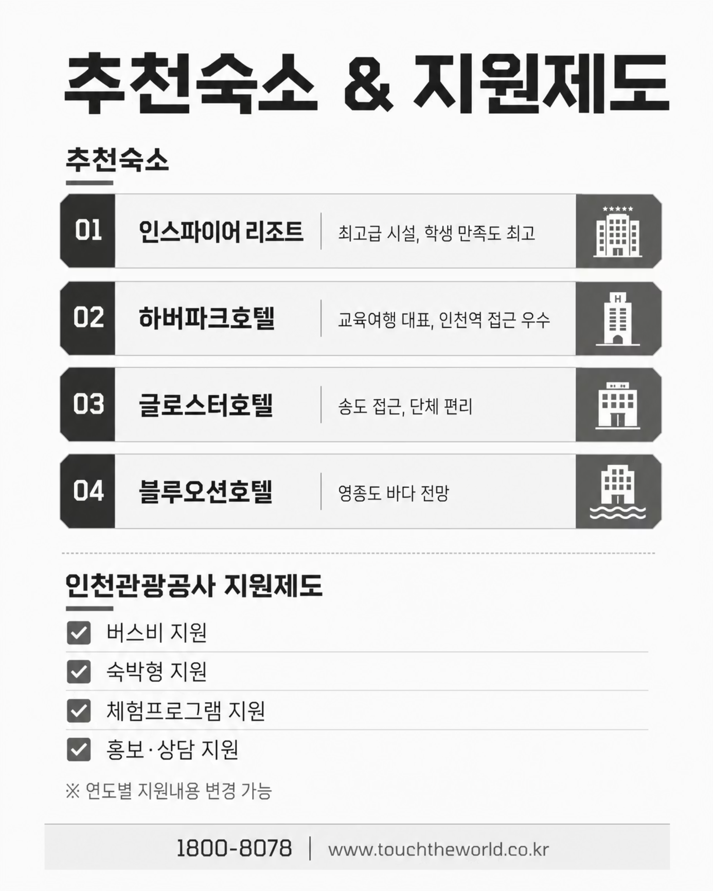 교육여행은 인천이다! — 2026/27 인천광역시 학생 교육여행 9/10