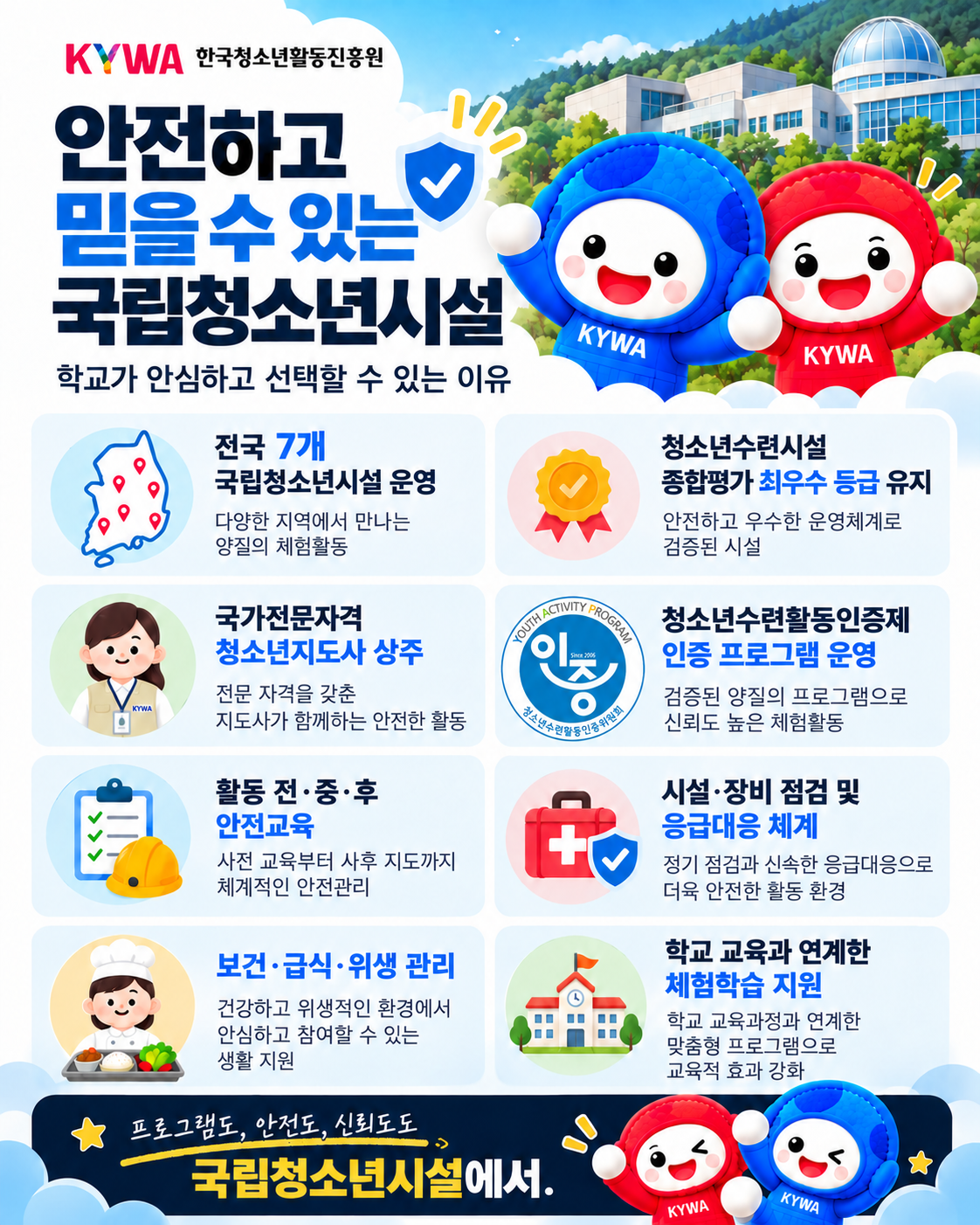2027 학교단체 수련활동 2차 사전예약 — 국립청소년시설 7곳 모집 안내 3/4