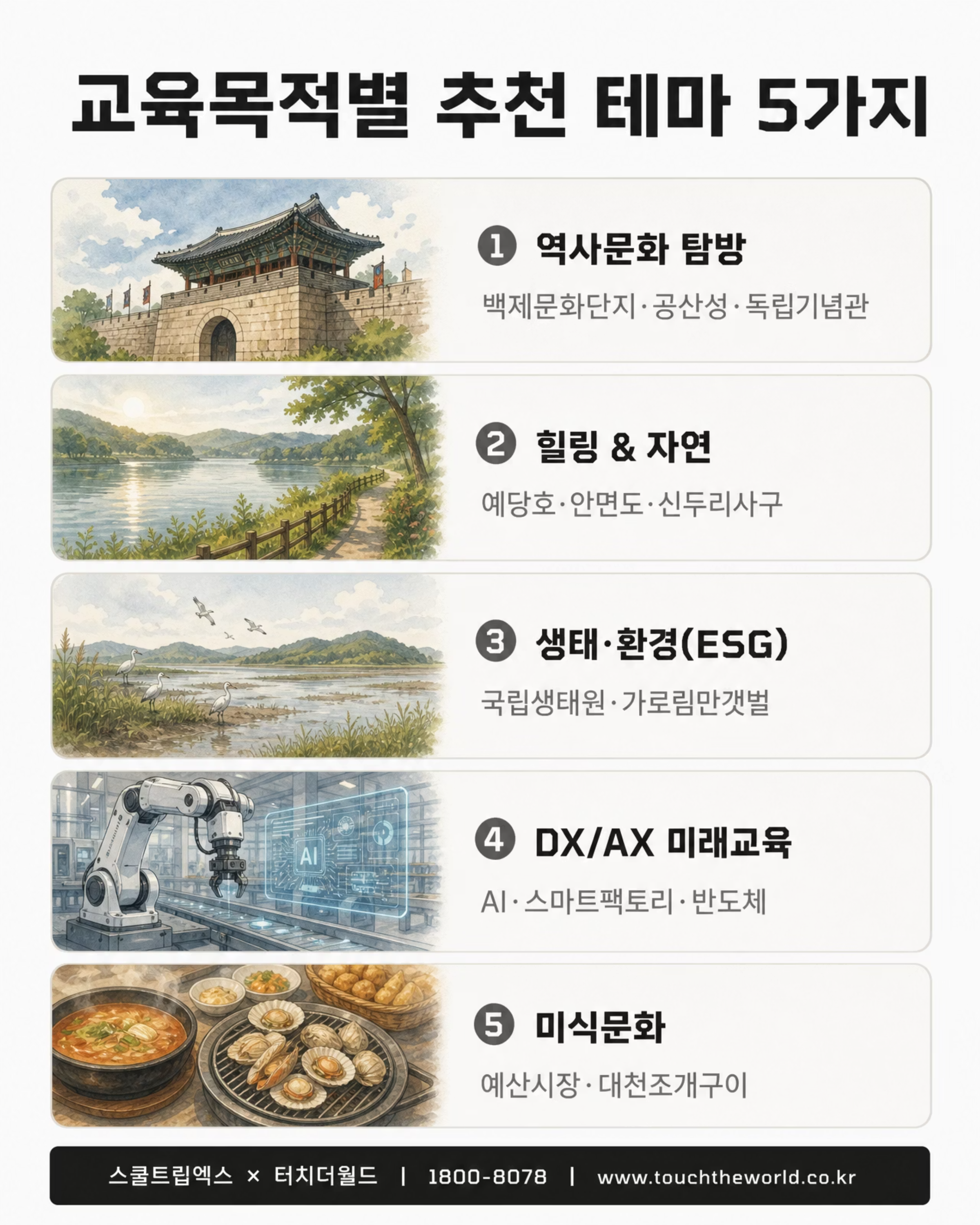 교육여행, 충남이면 충분하지 — 2026/27 충청남도 학생 교육여행 3/8