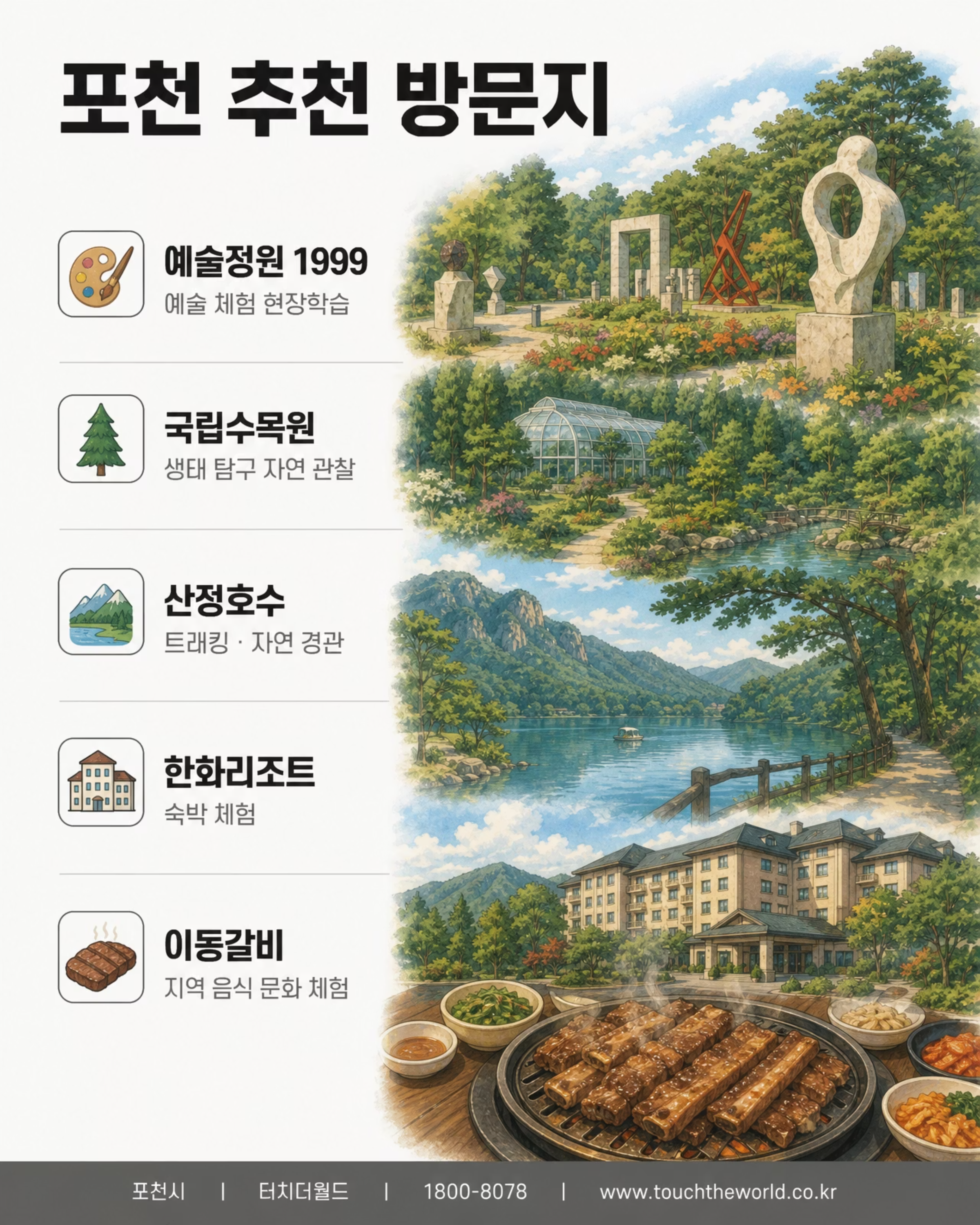 터치더월드 × 포천 | 버스지원금 받고 포천 교육여행 가자! 6/7