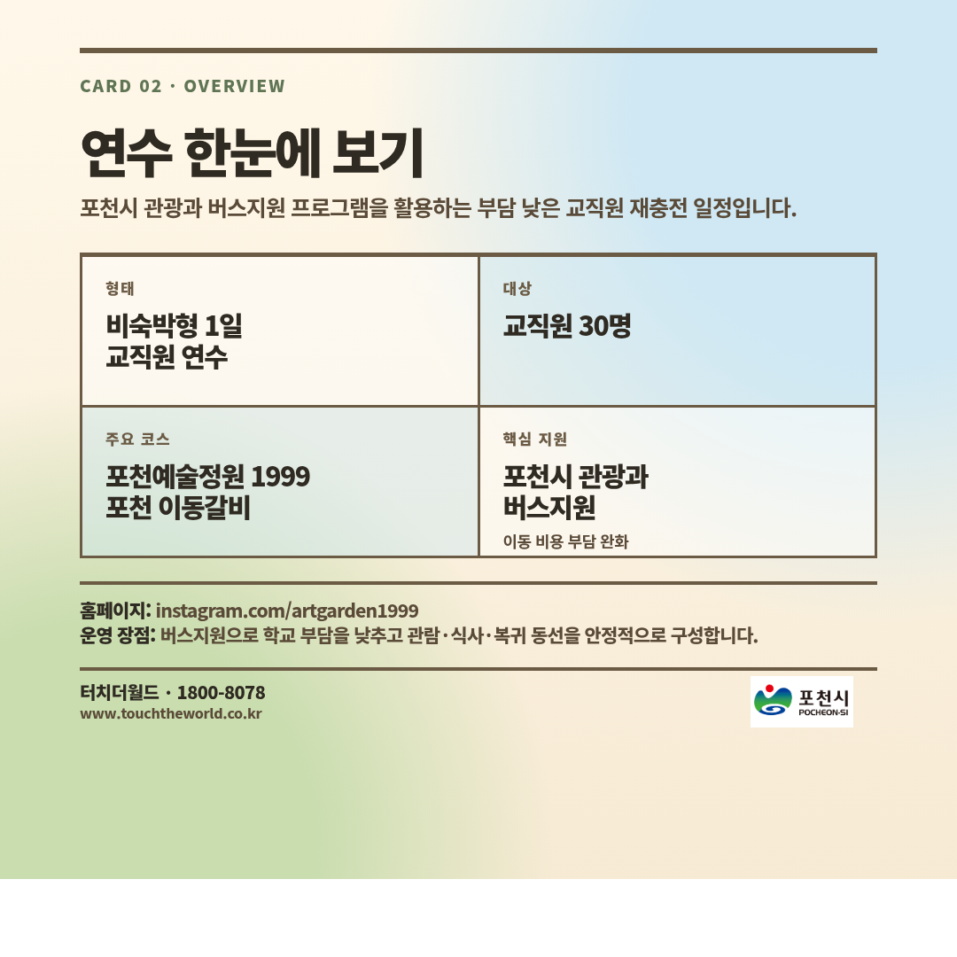 포천지역 교사 1일 연수 — 예술정원과 이동갈비 2/7