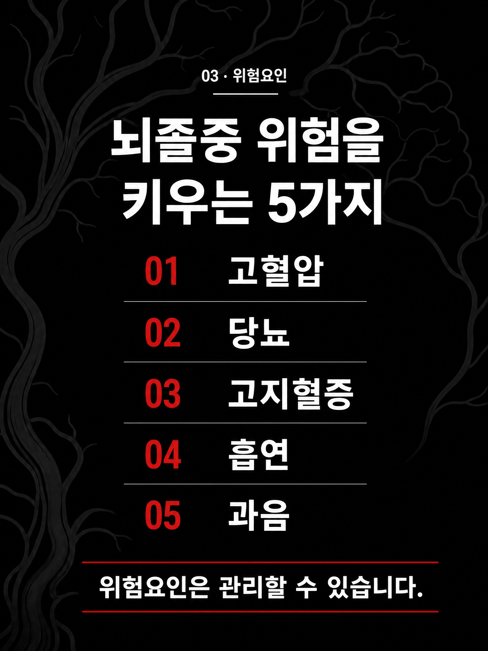 뇌가 멈추기 전에 — 뇌졸중 예방, 오늘의 선택 4/10