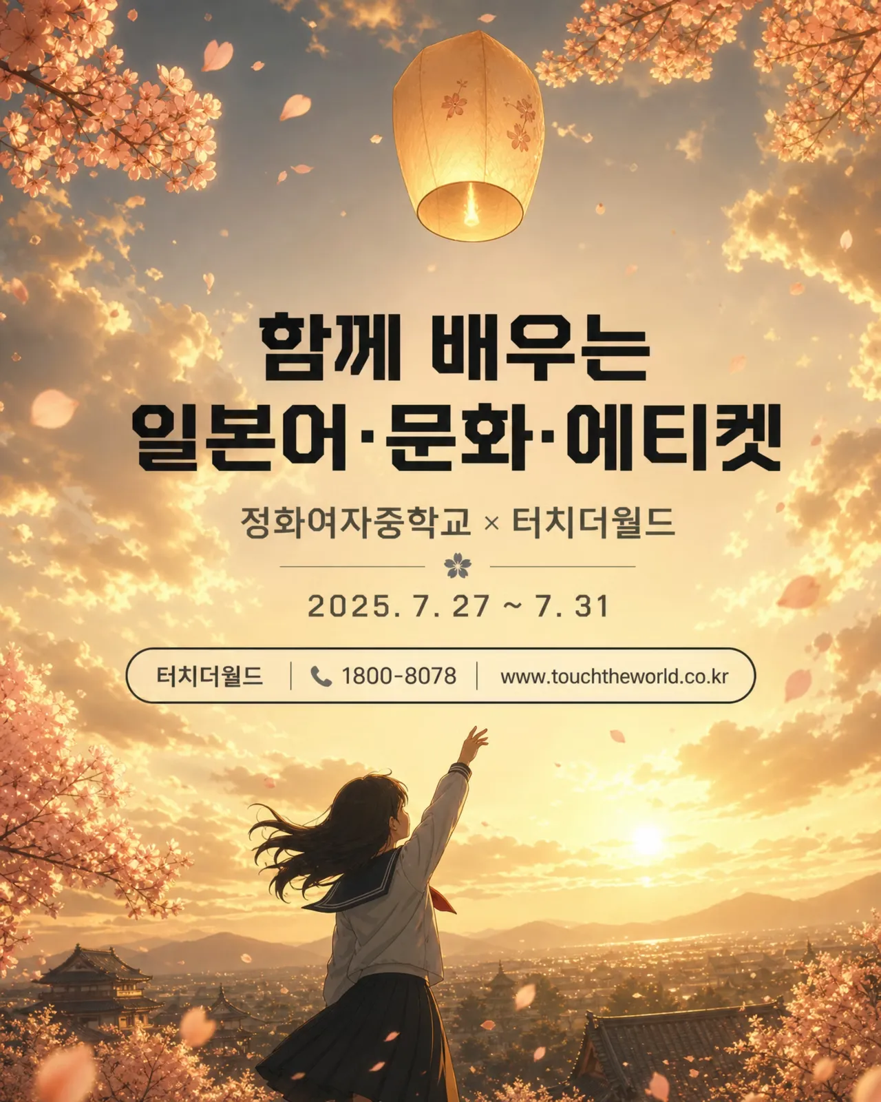 일본어·일본문화·일본에티켓 집중교육 — 정화여자중학교 외국어(일본어) 프로그램 10/10