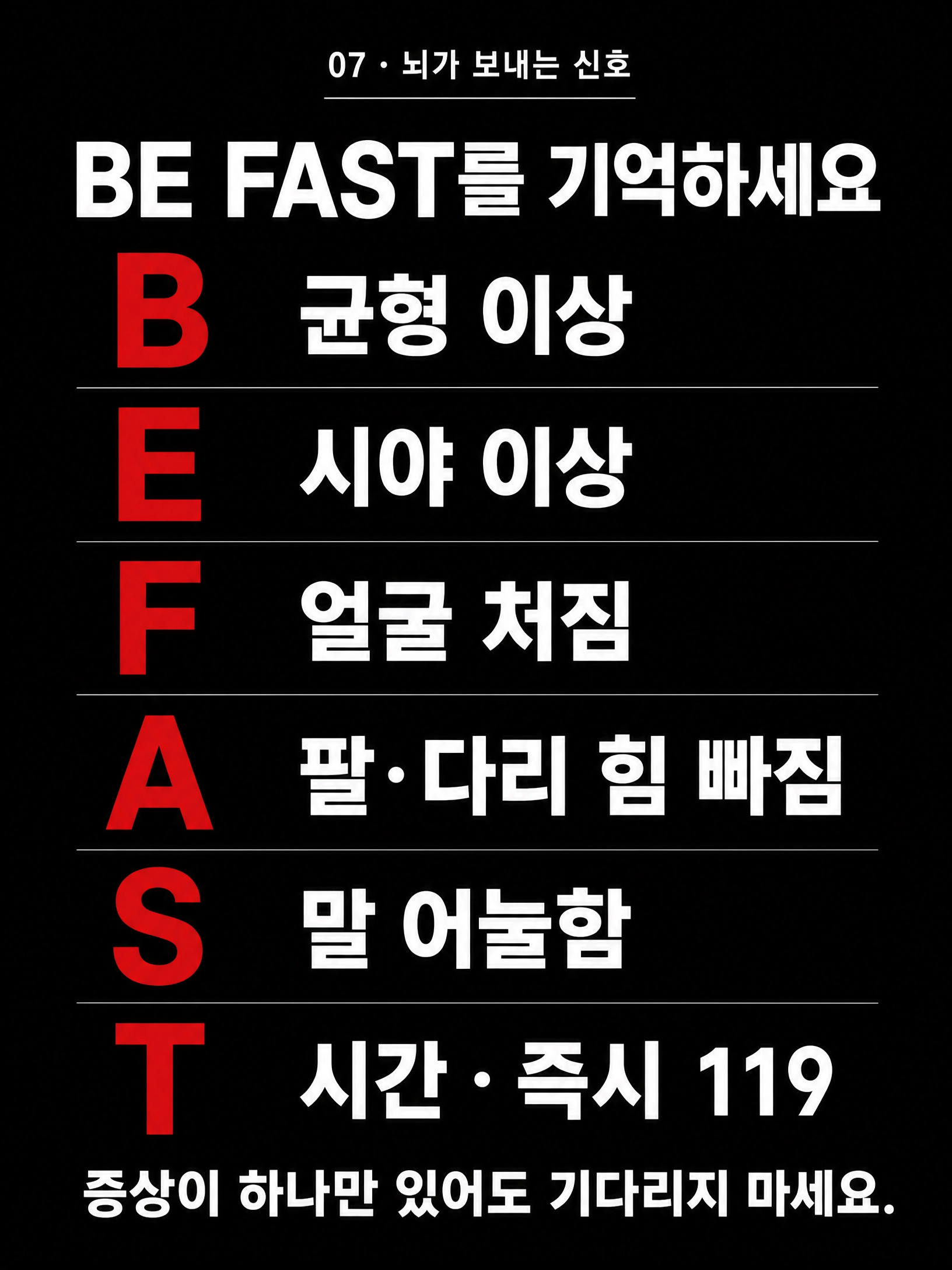 뇌가 멈추기 전에 — 뇌졸중 예방, 오늘의 선택 8/10