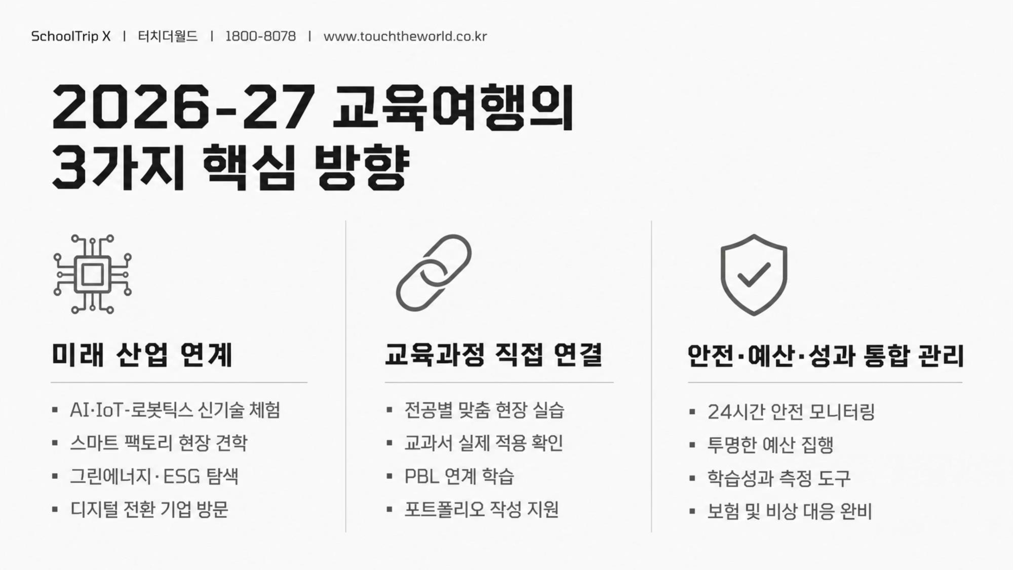 학교는 안심하고, 학생은 성장하는 — 2026-27 특성화고 미래형 교육여행 완전가이드 14/20